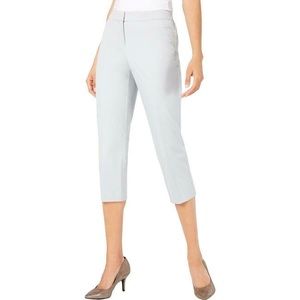 Alfani Women's Silver Size 0 Comfort Waist Cropped Stretch Pants